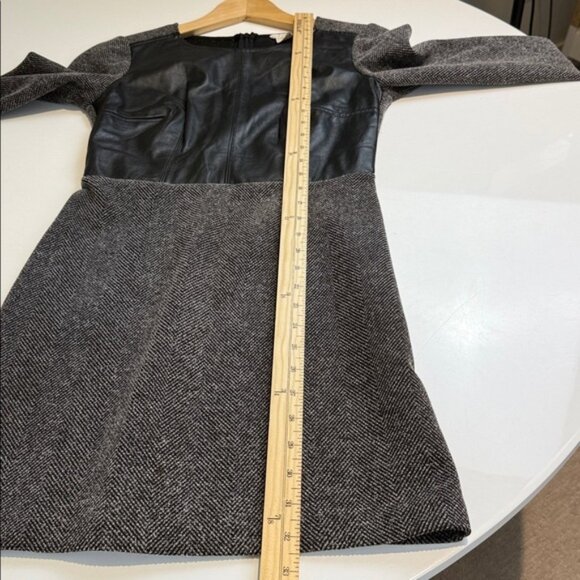 Club Monaco Dayna Herringbone Black Textured Dress - Picture 8 of 9